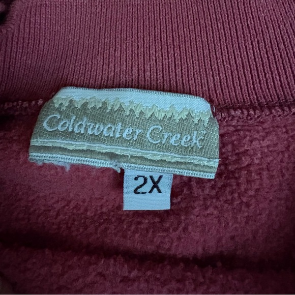 Coldwater Creek Sweatshirt Pullover Fleece Top Size 2X - Picture 5 of 6